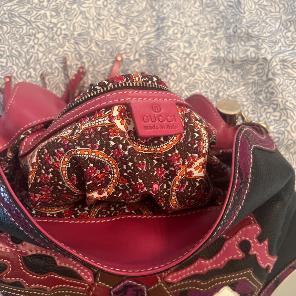 Gucci RARE LIMITED Indy Leather Python Tassel Hobo Large Bag - Picture 4 of 7